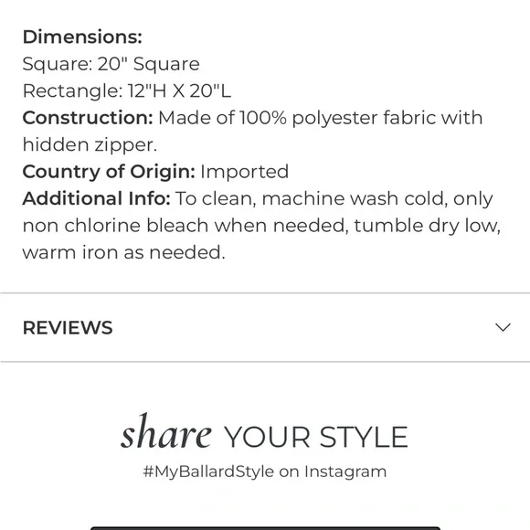 Ballard Design Thandie Watercolor Outdoor Pillow Shams - Picture 7 of 7